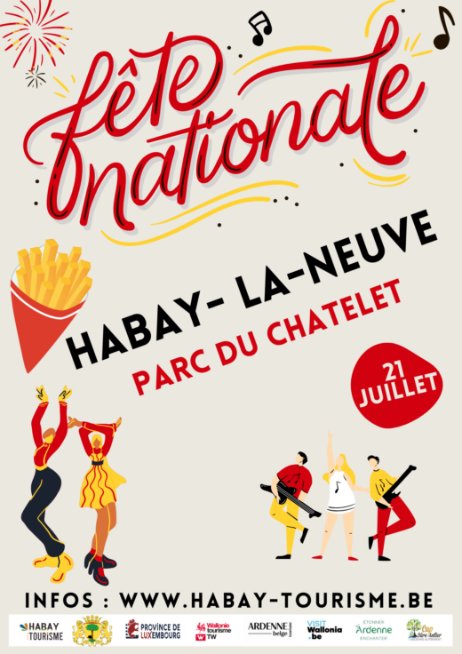affiche de la fête nationale à Habay-la-Neuve le 21 juillet 2026