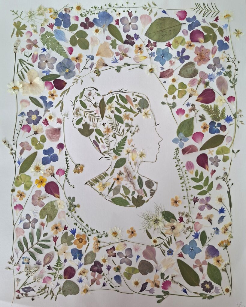 oeuvre en fleurs séchées de l'artiste Lior