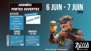 affiche de l'édition 2026 des portes ouvertes de la brasserie de rulles les 06 et 07 juin 