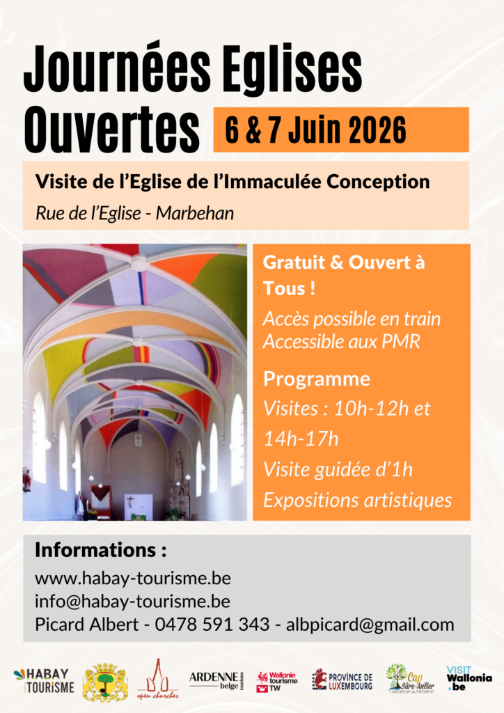 affiche du weekend Eglises Ouvertes à Marbehan les 6 et 7 juin 2026